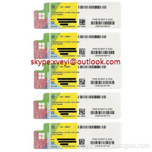 Windows 10 license coa sticker, brand new oem license key download online low price